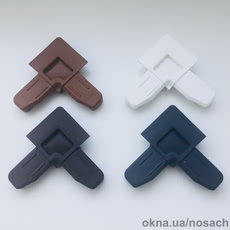 Соединительный уголок для рамного профиля 10*30 под углом 90° внутренняя закатка, цвет в ассортименте